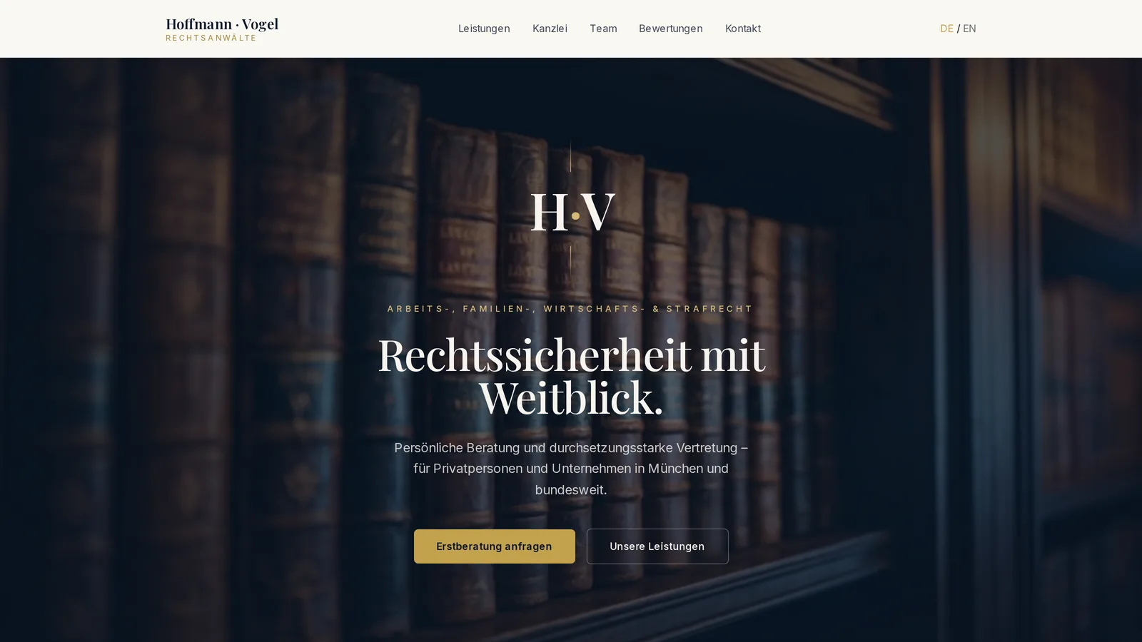 Anwaltskanzlei — Vorschau der Website