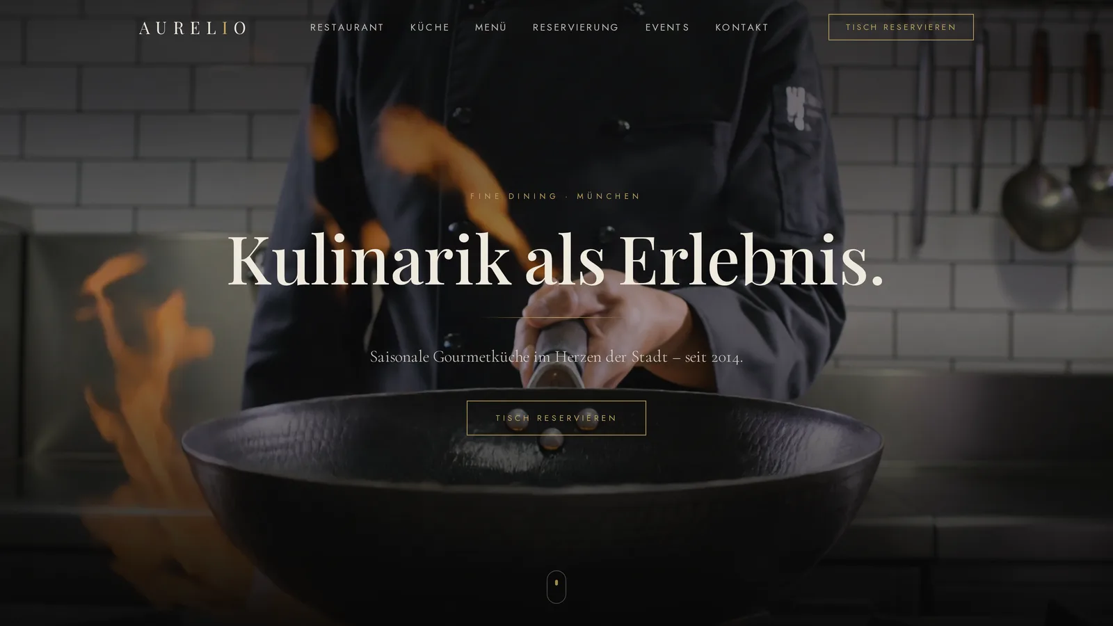 Restaurant Vorlage 1 — Vorschau der Website